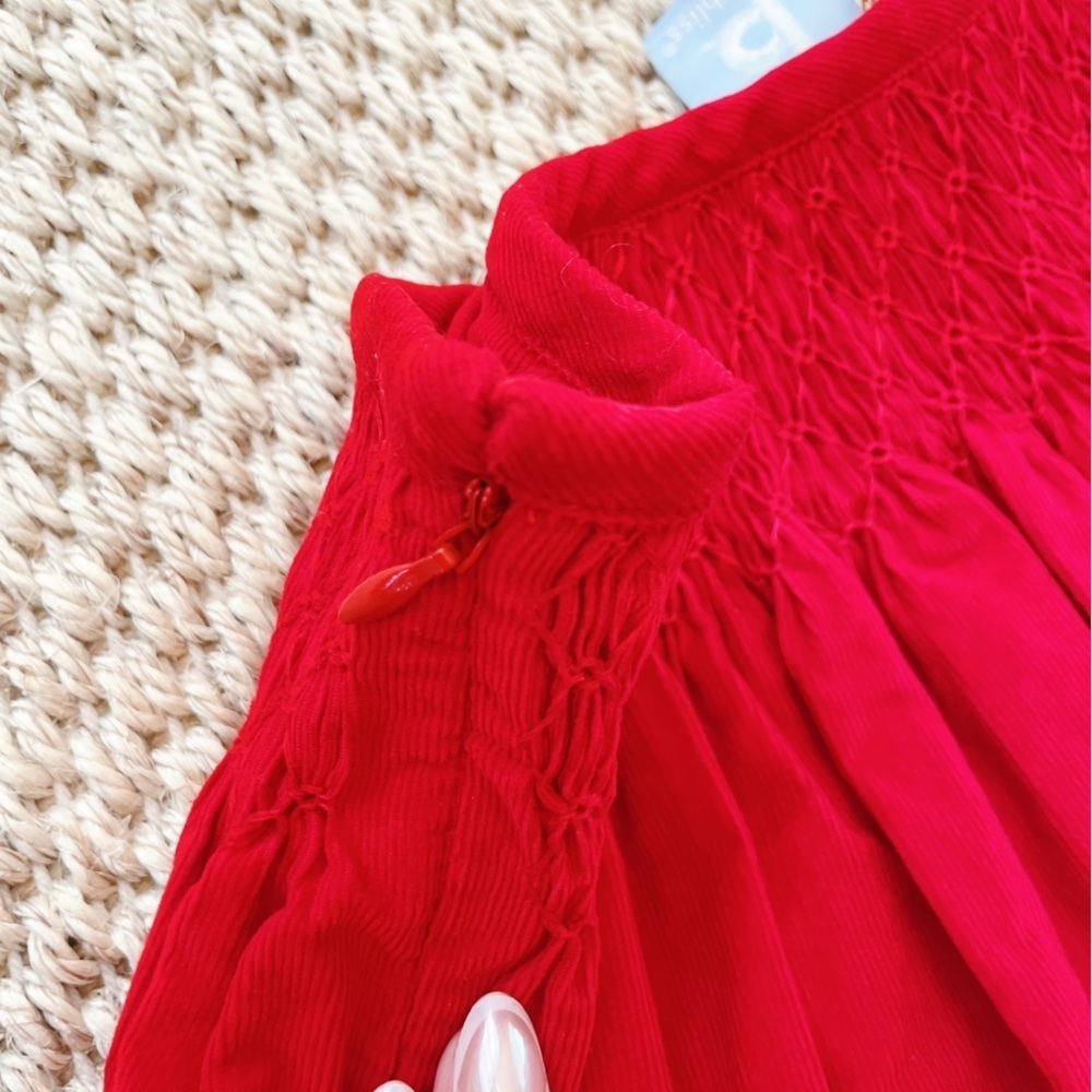 NWT Bella Bliss Smocked Waist Red Corduroy skirt girls 6x - Picture 7 of 7